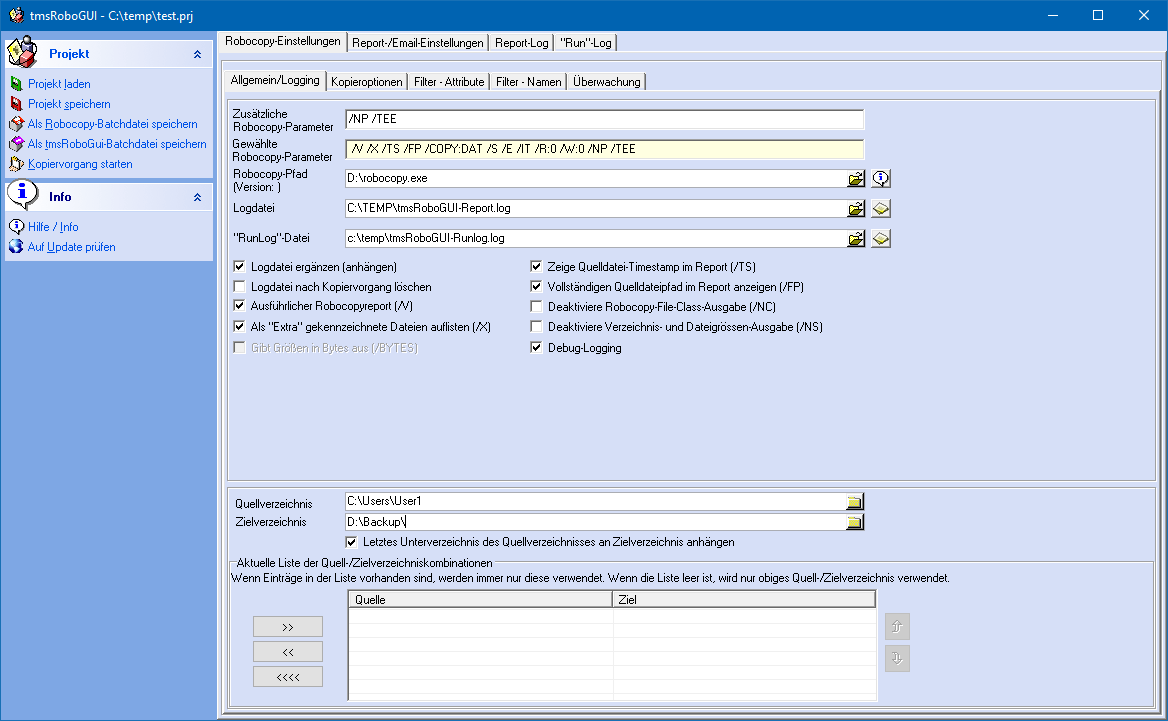 tmsRoboGUI Screenshot